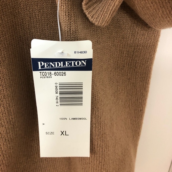 Pendleton Cardigan Tan with Gold Buttons - Picture 5 of 8